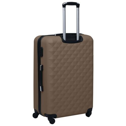 Kuffert sæt 3 stk. hardcase ABS brun
