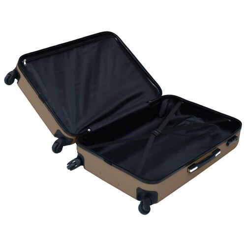 Kuffert sæt 3 stk. hardcase ABS brun