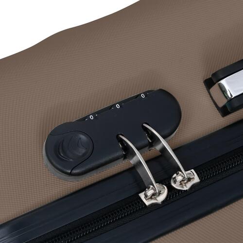 Kuffert sæt 3 stk. hardcase ABS brun