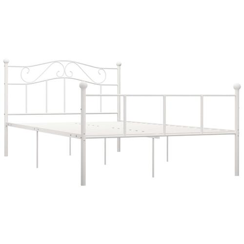 Sengestel 120x200 cm metal hvid
