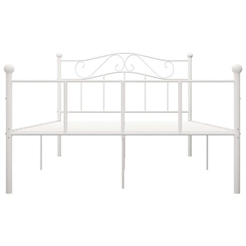 Sengestel 120x200 cm metal hvid