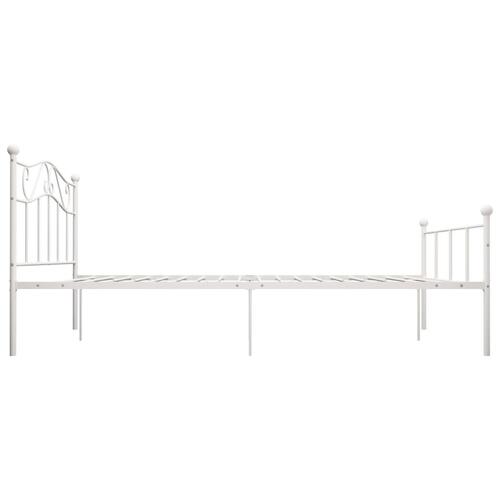 Sengestel 120x200 cm metal hvid