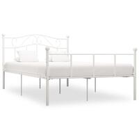 Sengestel 140x200 cm metal hvid
