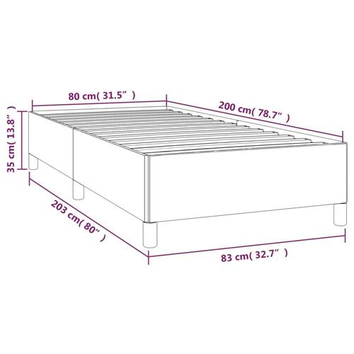 Sengeramme 80x200 cm kunstlæder sort