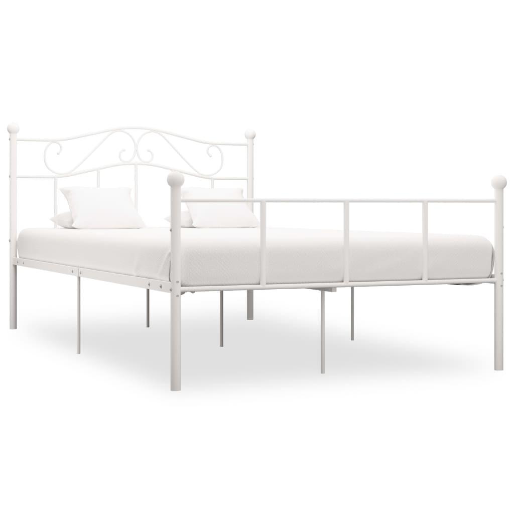 Sengestel 160x200 cm metal hvid