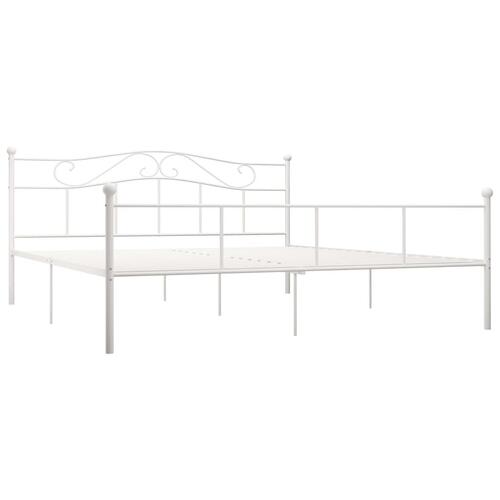 Sengestel 180x200 cm metal hvid