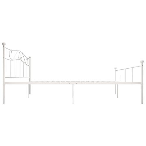 Sengestel 180x200 cm metal hvid