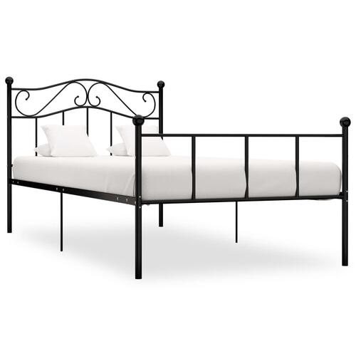Sengestel 90x200 cm metal sort