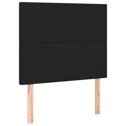 Kontinentalseng med madras 100×200 cm - kunstlæder, sort