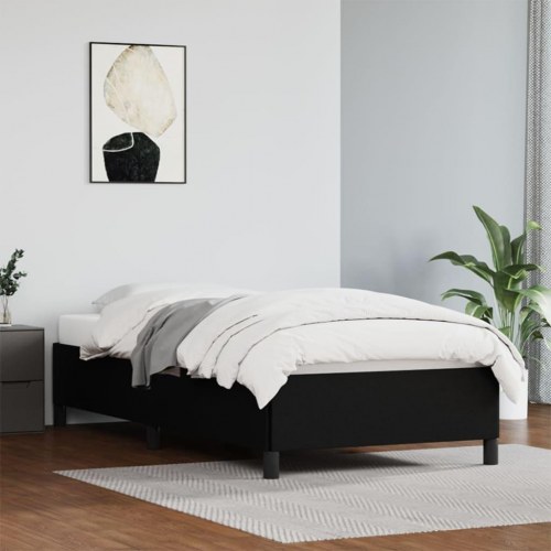 Sengeramme 100x200 cm i sort kunstlæder
