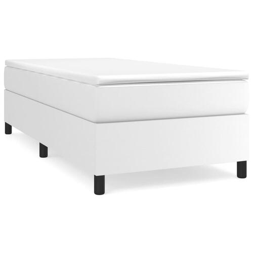 Sengeramme 90x190 cm kunstlæder hvid