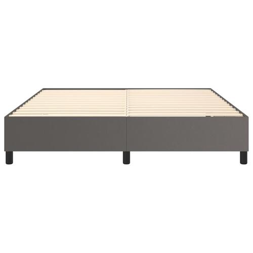 Sengeramme 180x200 cm kunstlæder grå