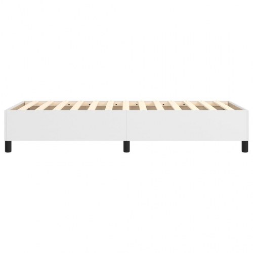 Boxspring sengeramme 90×200 cm i kunstlæder - hvid