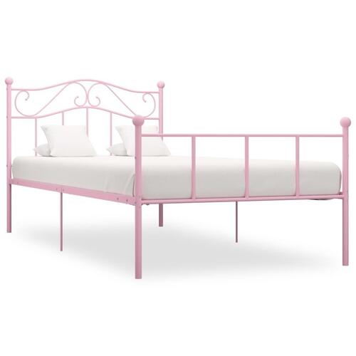 Sengestel 90x200 cm metal pink