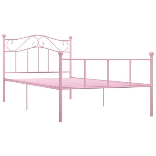 Sengestel 90x200 cm metal pink