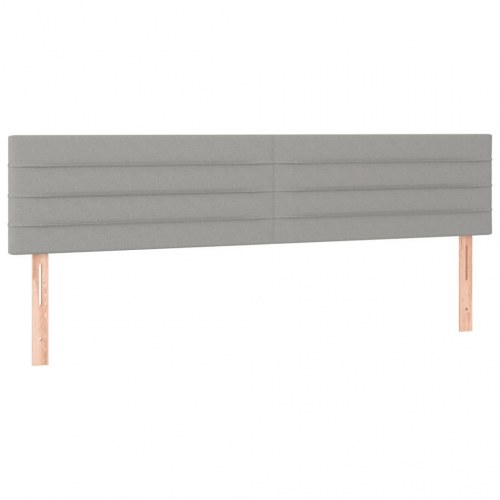 Kontinentalseng med madras 200×200 cm - stof, lysegrå