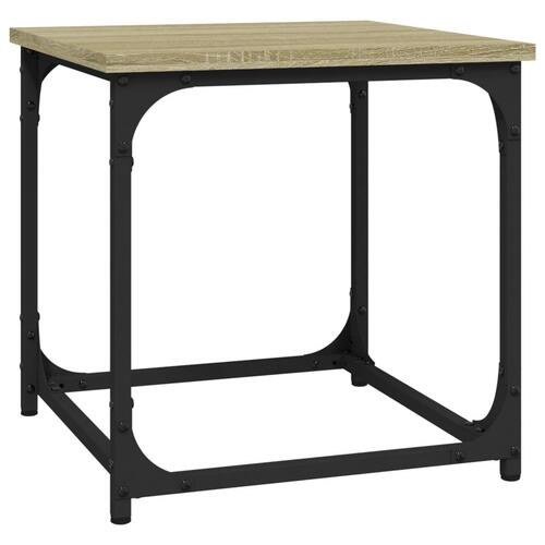 Sidebord 40x40x40 cm konstrueret træ sonoma-eg