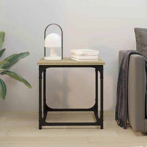 Sidebord 40x40x40 cm konstrueret træ sonoma-eg