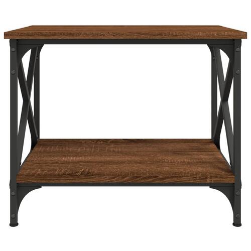 Sidebord 55x38x45 cm konstrueret træ brun egetræsfarve