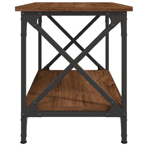 Sidebord 55x38x45 cm konstrueret træ brun egetræsfarve