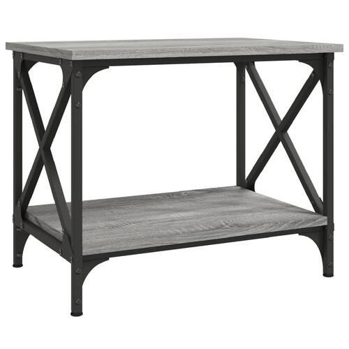 Sidebord 55x38x45 cm konstrueret træ grå sonoma-eg