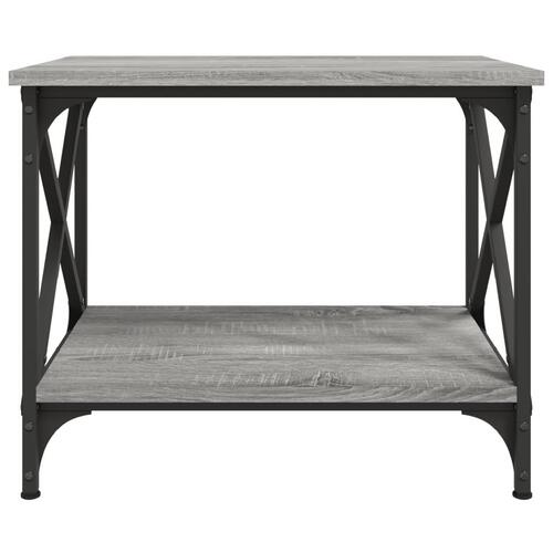 Sidebord 55x38x45 cm konstrueret træ grå sonoma-eg