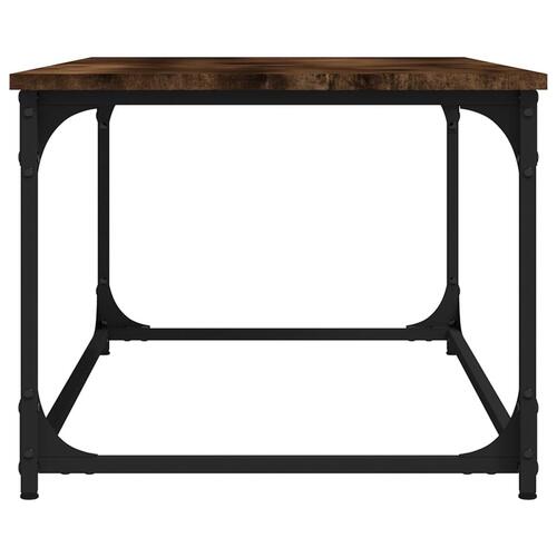 Sofabord 102x50x40 cm konstrueret træ og jern røget egetræ