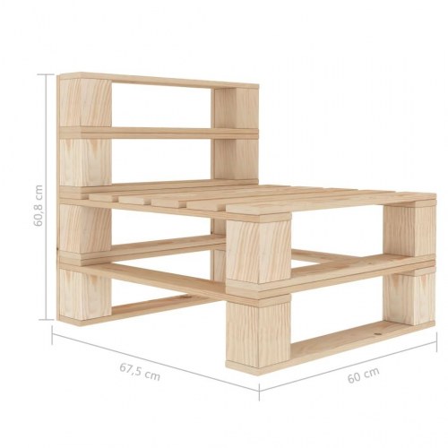 4-personers pallesofa til haven træ