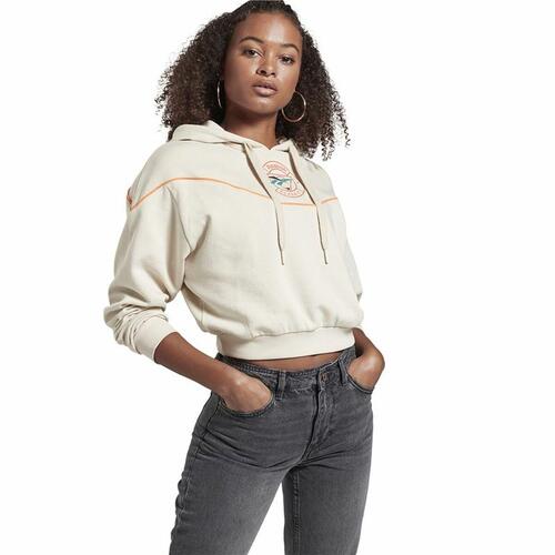 Hættetrøje til Kvinde Reebok Classic Trail Beige XS