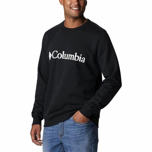Sweaters uden Hætte til Mænd Columbia Logo Fleece Crew Sort S