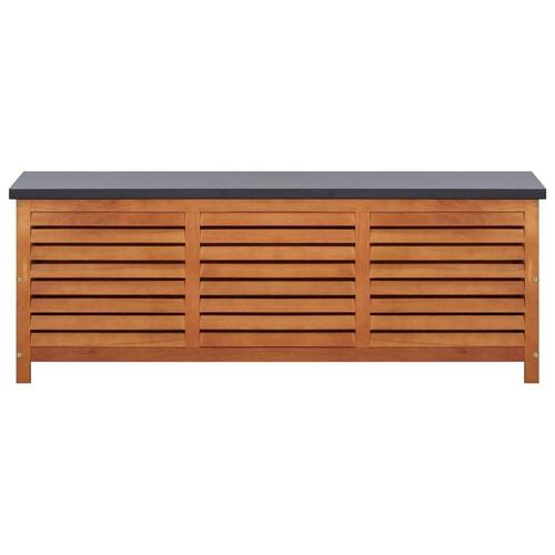 Opbevaringskasse til haven 150x50x55 cm massivt eukalyptustræ