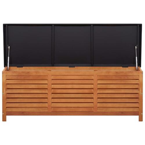 Opbevaringskasse til haven 150x50x55 cm massivt eukalyptustræ