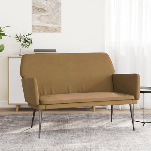 Bænk 108x79x79 cm velour brun
