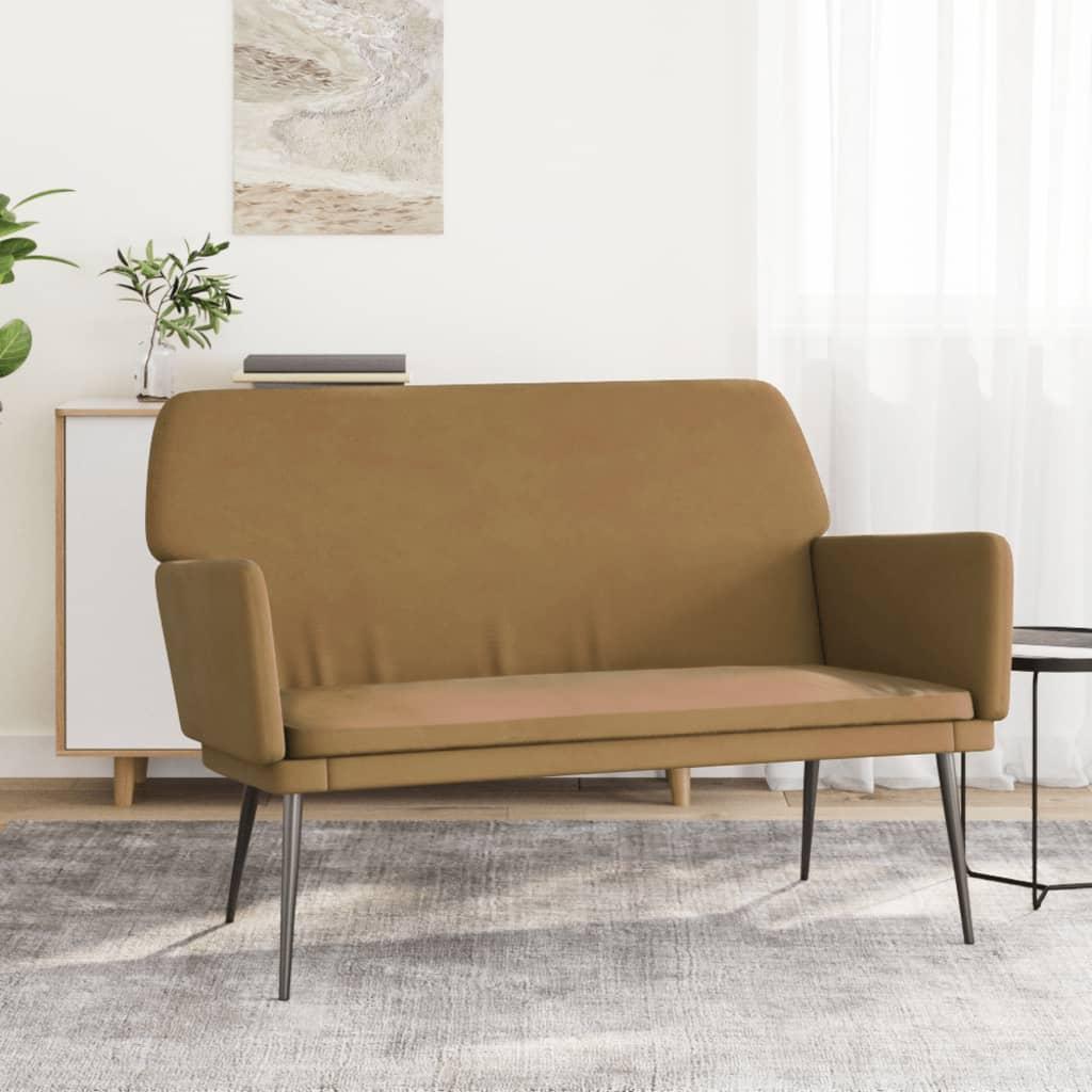 Bænk 108x79x79 cm velour brun