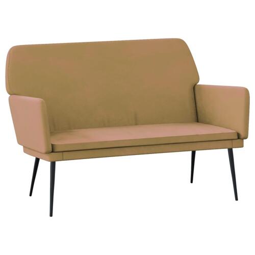 Bænk 108x79x79 cm velour brun