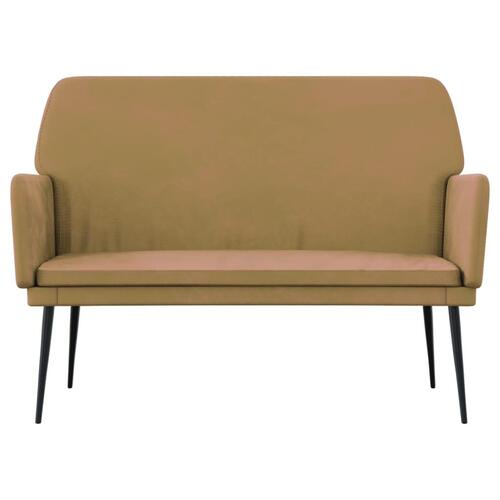 Bænk 108x79x79 cm velour brun