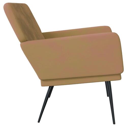 Bænk 108x79x79 cm velour brun