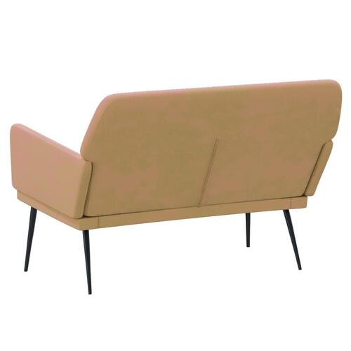 Bænk 108x79x79 cm velour brun