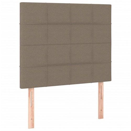 Kontinentalseng med madras 90×190 cm - stof, gråbrun