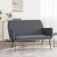 Bænk 108x79x79 cm velour mørkegrå