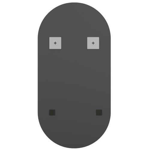 Spejl med LED-lamper 80x40 cm oval glas