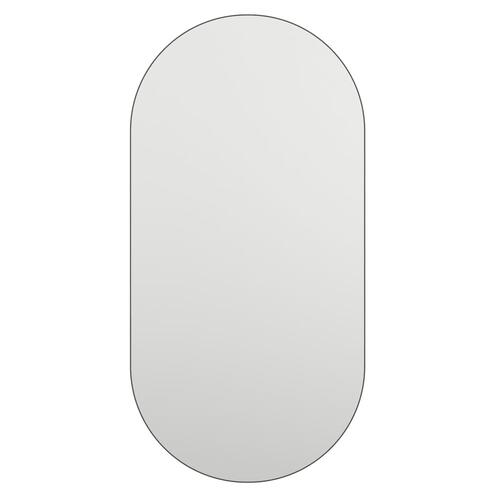 Spejl med LED-lamper 80x40 cm oval glas