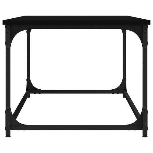 Sofabord 102x50x40 cm konstrueret træ og jern sort