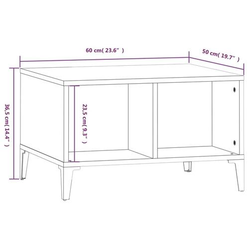 Sofabord 60x50x36,5 cm konstrueret træ betongrå
