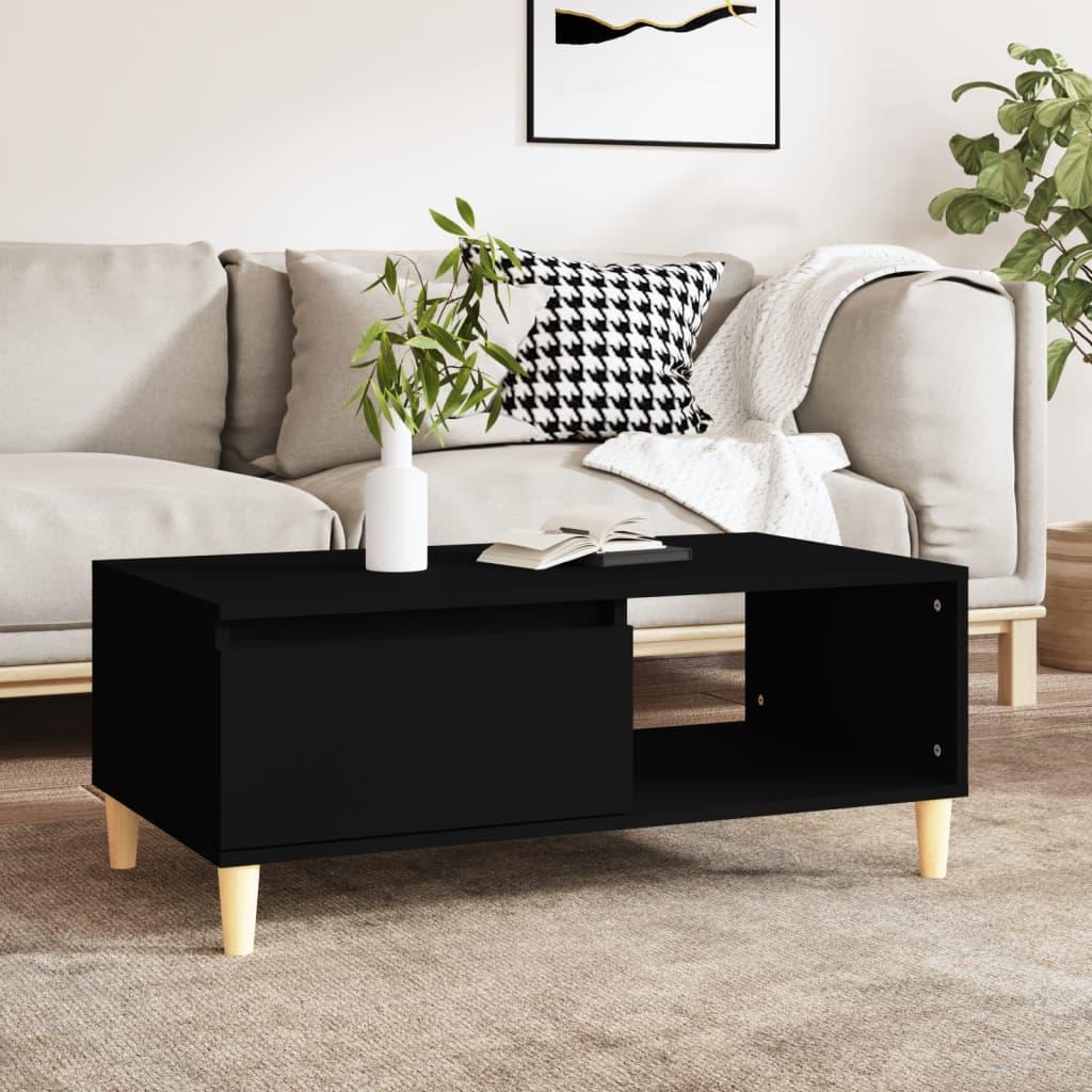 Sofabord 90x50x36,5 cm konstrueret træ sort
