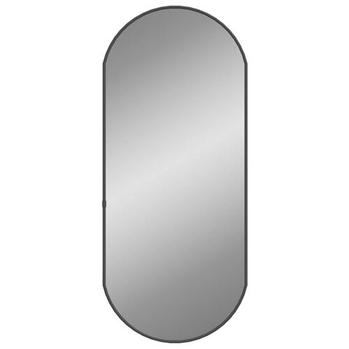 Vægspejl 70x30 cm oval sort