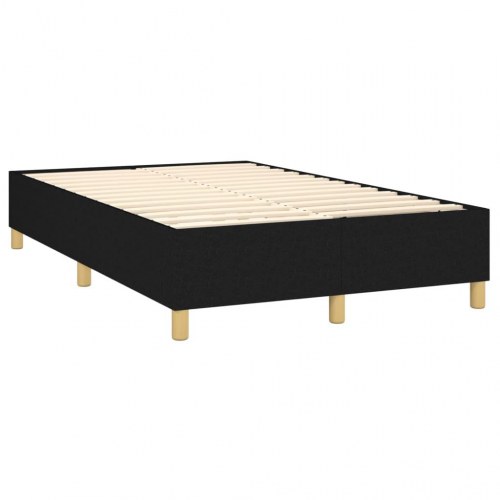 Kontinentalseng med madras 120x200 cm - stof, sort