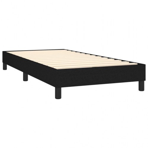 Kontinentalseng med madras 80×200 cm - stof, sort