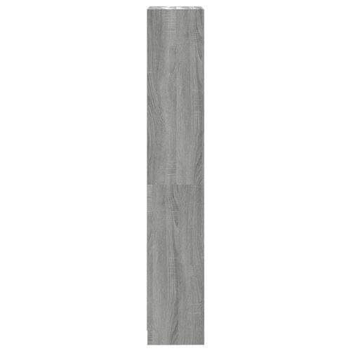 Bogreol m. 4 hylder 40x24x143 cm konstrueret træ grå sonoma-eg