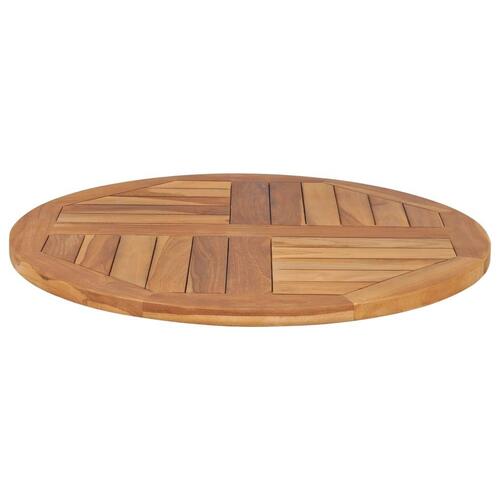 Bordplade 2,5 cm 70 cm rund massivt teaktræ